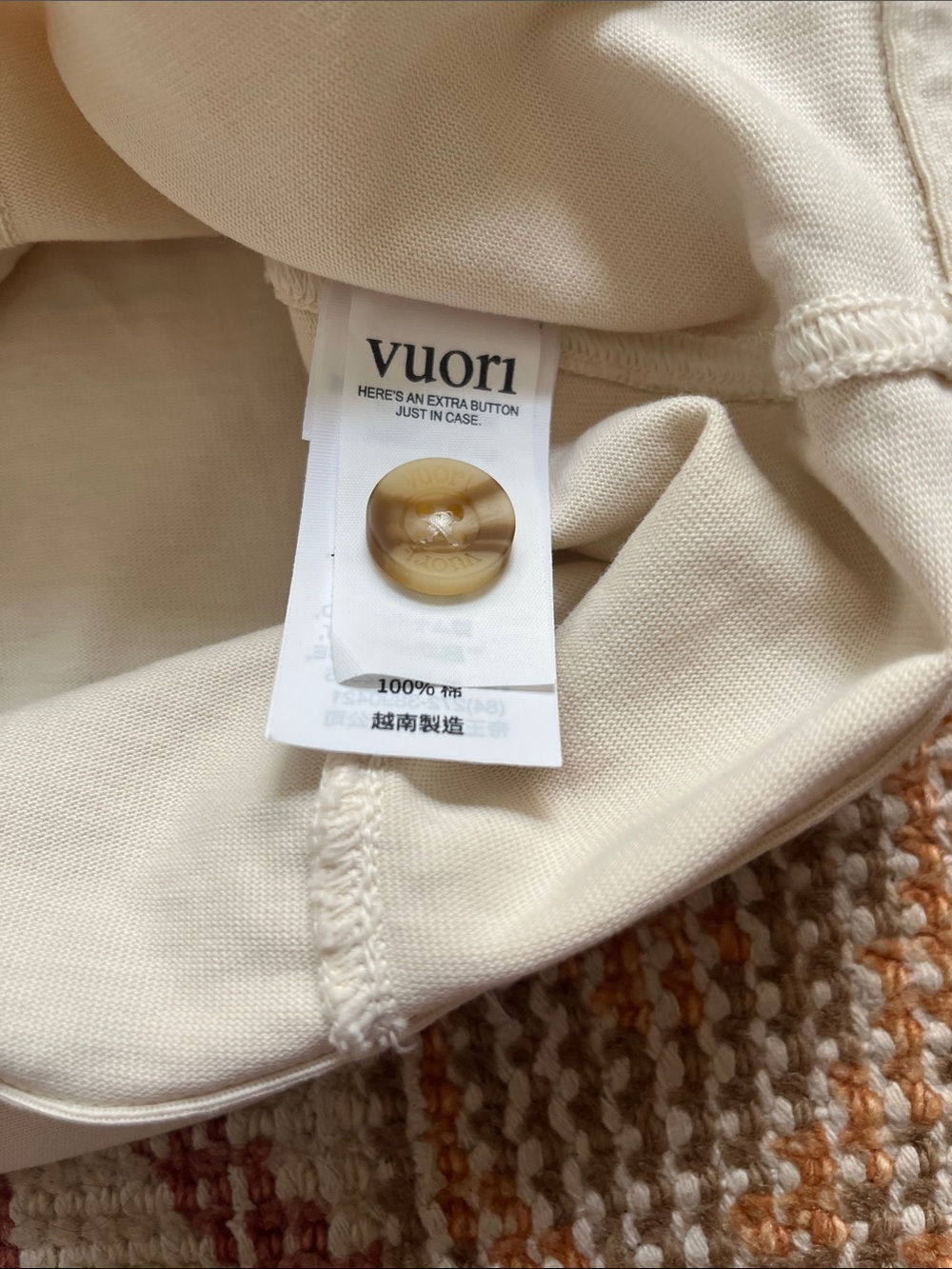 Vuori Mackenzie Jacket Cream Natural Heavyweight Cotton Knit Shacket Size M - Picture 9 of 13